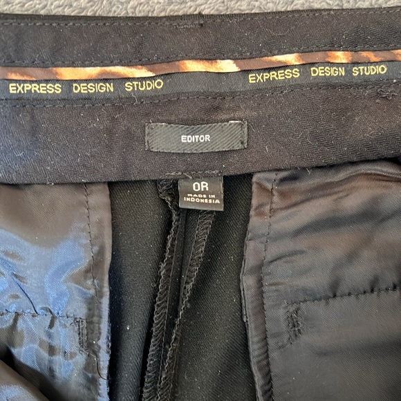 Express black skinny dress pants. From “Express Design Studio” size 0. - Picture 2 of 4